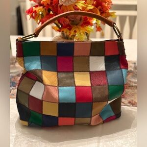 NWT Vintage Patchwork Leather Purse by Stella & Max